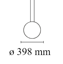 Flos Arrangements Round Small Lampada 40 cm a sospensione senza rosone Nero