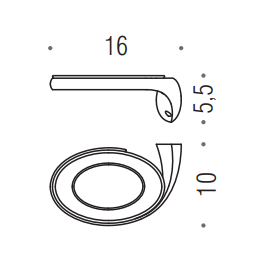 Colombo Link B2401S Porta Sapone Sinistro a parete in Vetro Acidato Naturale cromo