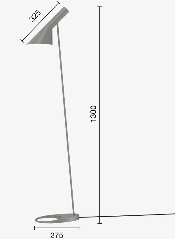 Louis Poulsen AJ Lampada design a pavimento warm grey