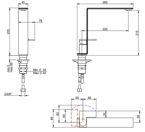 Treemme 5mm IT2834IS5BZZ miscelatore lavello monocomando inox satinato
