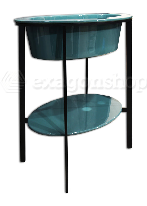 Ceramica Cielo I Catini Lavabo 70x50 a Pavimento smeraldo con Specchio