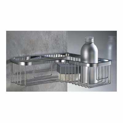 Colombo B9611 griglia portasapone angolare vasca doccia in ottone cromo