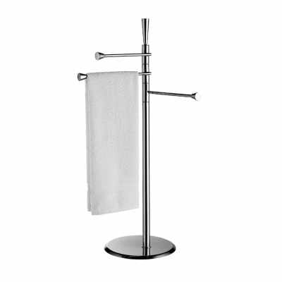 Colombo Isole B9415 Piantana portasciugamani con tre porta salviette in ottone cromo