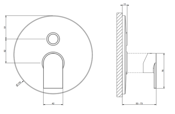 Miscelatore doccia 2 Vie senza parte incasso Cromo Via Manzoni 38656 Gessi