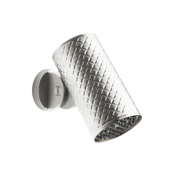 Soffione anticalcare doccia a parete orientabile intreccio funzione nebulizzatore Steel brushed spotwater 57213 gessi