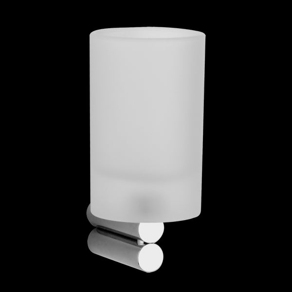 Bicchiere portaspazzolini a Muro Vetro Satinato Cromo Trasparenze 37307 Gessi