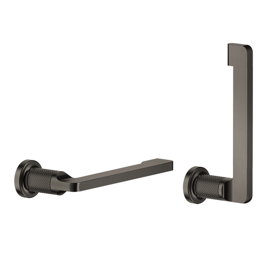Porta Rotolo A Parete Orizzontale O Verticale Nero inciso 58455 Gessi