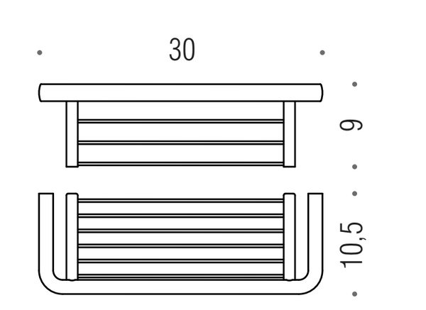 Colombo lulu b6232 griglia porta oggetti per doccia vasca in ottone oro