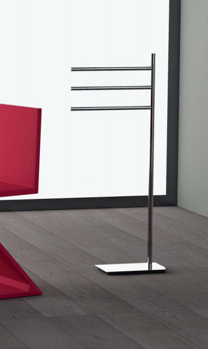 Colombo Square Piantana portasciugamani 3 barre cromo B9915