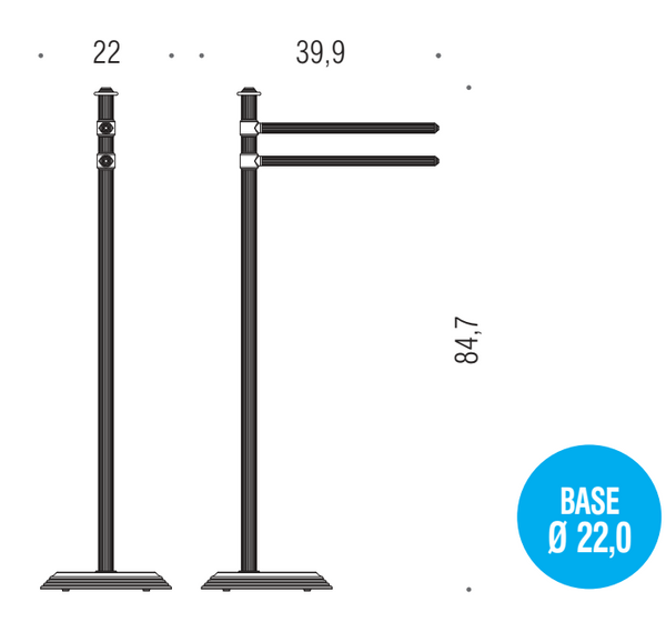 Colombo Design Hermitage B33380 Piantana portasciugamani cromo