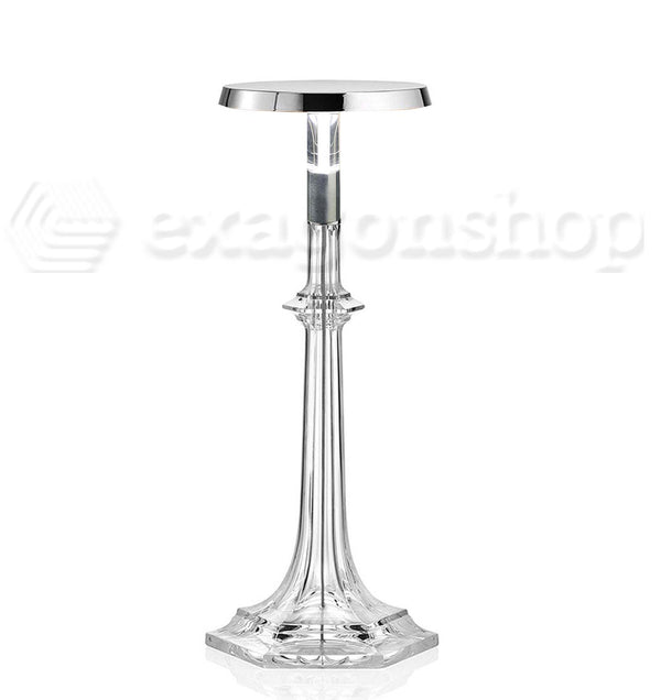Flos Bon jour Versailles Small Lampada Da Tavolo a luce diffusa H.27 Cm Cromo