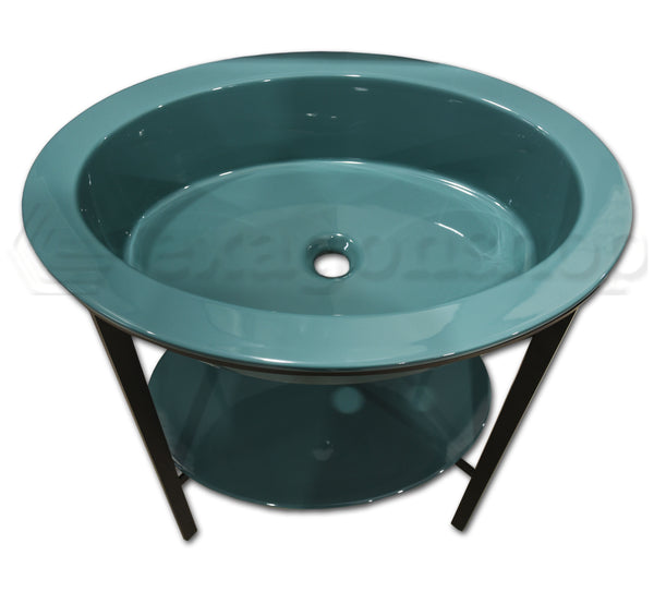 Ceramica Cielo I Catini Lavabo 70x50 a Pavimento smeraldo con Specchio