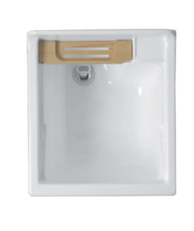 Colavene Swash mobile lavatoio 45x50 con apertura anta a sinistra e tavola lavapanni bianco lucido
