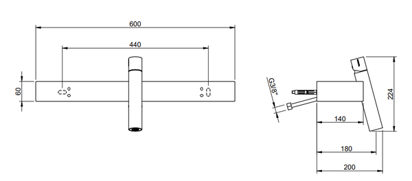 Treemme Blok miscelatore monocomando lavabo testa cieca cromo IT5911CCBFZZ