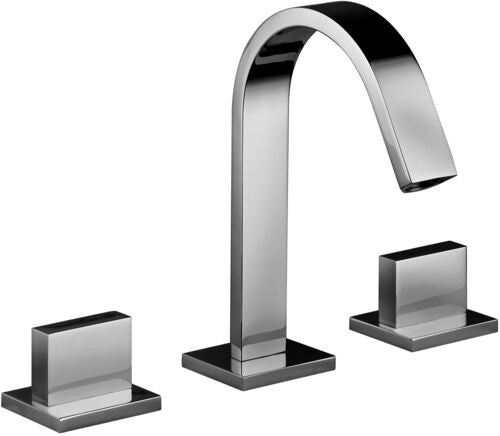 Paffoni Level Lep052 Gruppo Lavabo 3 Fori Senza Scarico, vista frontale su sfondo bianco
