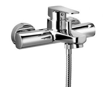 Paffoni Sly Sy022 Miscelatore vasca Esterno Cromo ambientato in box doccia con pareti in vetro