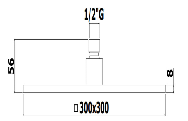 Paffoni syncro king soffione 30x30 doccia 8 mm in metallo cromo