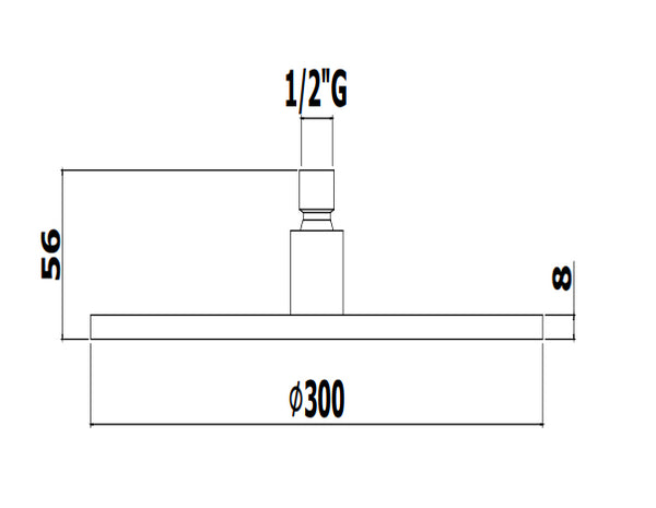 Paffoni master king soffione 30 cm doccia tondo 8 mm in metallo cromo