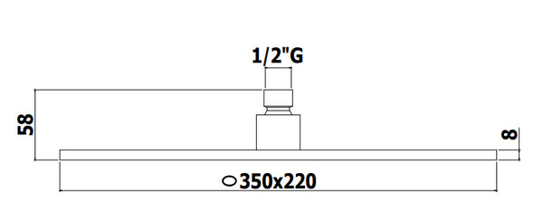 Paffoni berry king soffione 35x22 doccia ellittico 8 mm cromo