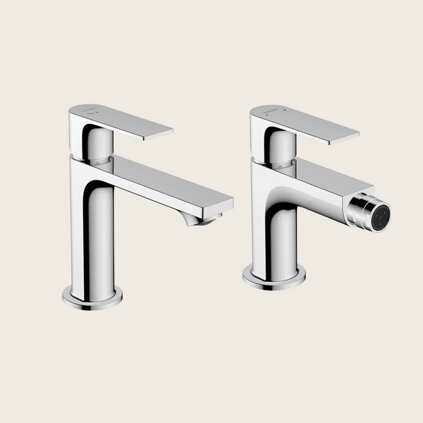 Set rubinetteria lavabo e bidet con scarico cromo Rebris E Hansgrohe