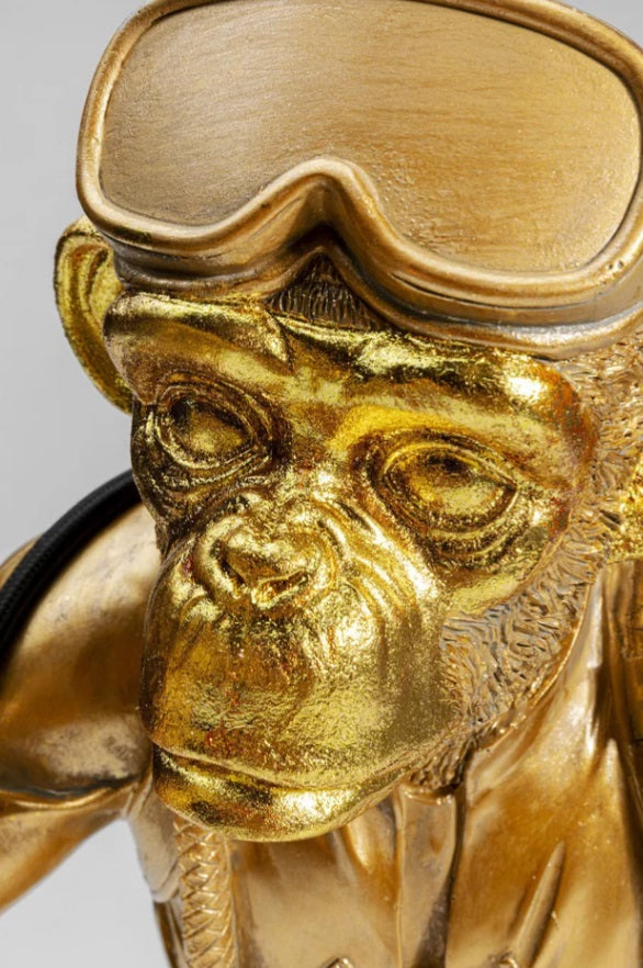 Animal Monkey lampada scimmia 50 cm in poliresina oro