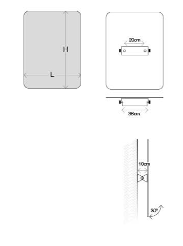 Koh-i-noor specchio inclinabile 50x70 con pellicola antischeggia