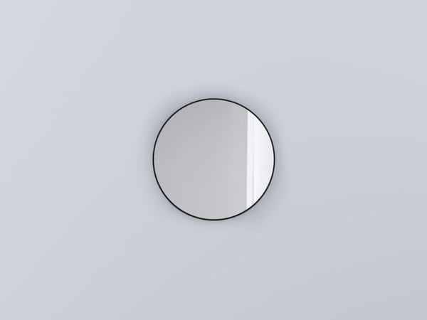 Cielo I Catini Round Specchio 75 cm tondo Con Scocca Laccata In Legno nero matt