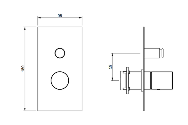 Treemme T30 RWIT5BB1CC01 miscelatore monocomando doccia maniglia liscia senza parte incasso cromo