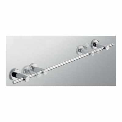 Colombo Plus Portasciugamani 45,5 cm regolabile cromo W4910r, dettaglio ravvicinato del materiale e dell'aggancio...