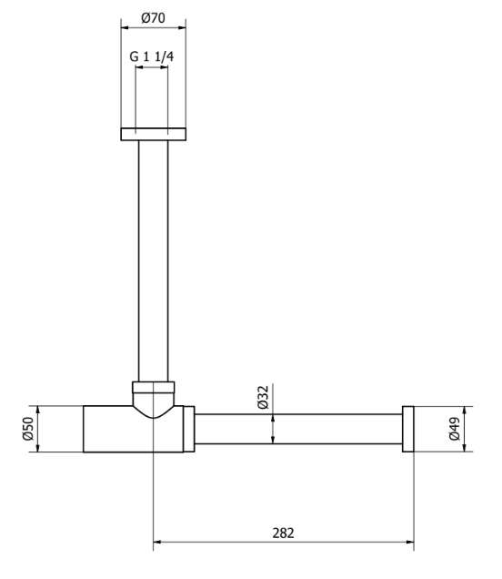 Sifone colonna tondo cromo 03312