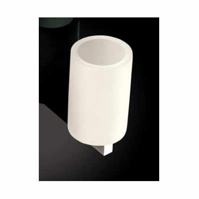 Antonio Lupi Just11 Bicchiere in Resina Bianca Con Supporto Inox