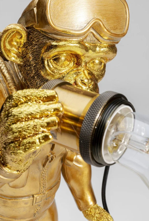 Animal Monkey lampada scimmia 50 cm in poliresina oro