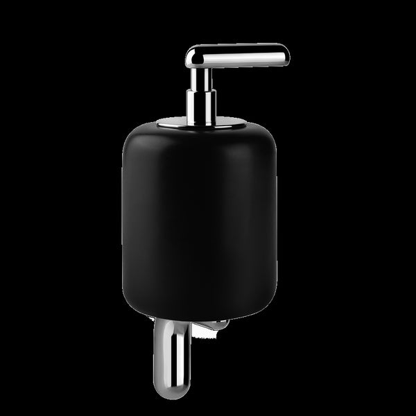 Dispenser portasapone a Muro in Gres Nero cromo Goccia 38014 Gessi