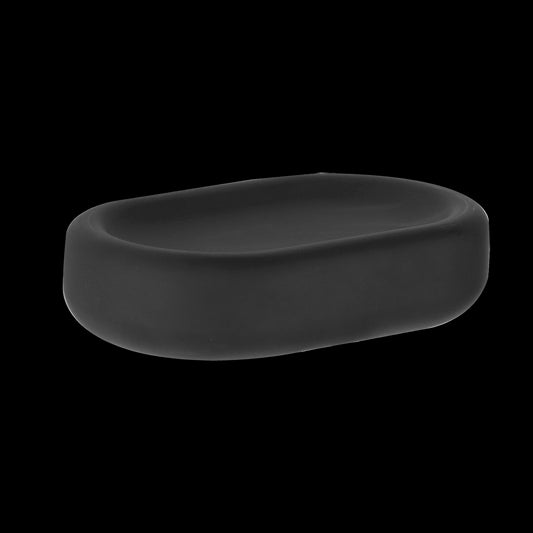 Porta sapone da appoggio in Gres Nero cromo Goccia 38026 Gessi