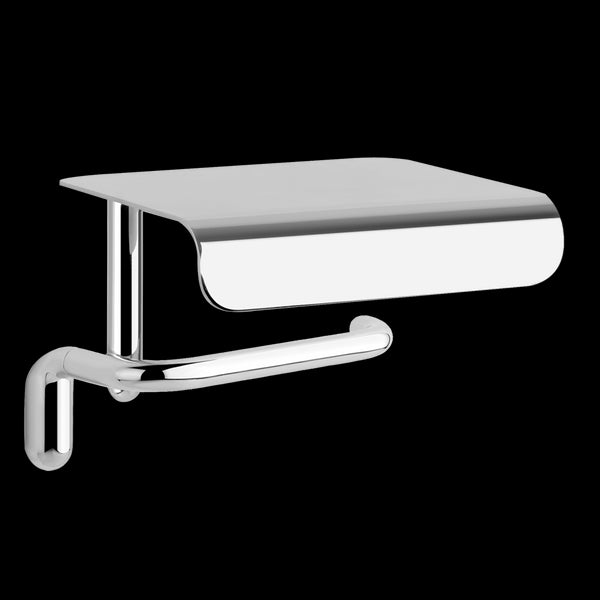 Porta Rotolo a Muro Con Coperchio Cromo Goccia 38049 Gessi