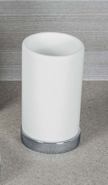 Colombo Nordic B5241 portaspazzolini in Ceramica Bianco Opaco Cromo