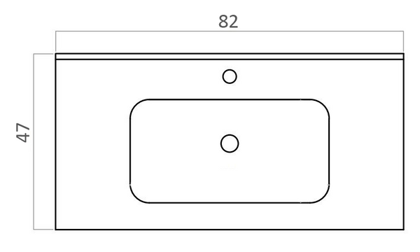 Mobile bagno salvia opaco 82x47 Dublino con lavabo in ceramica