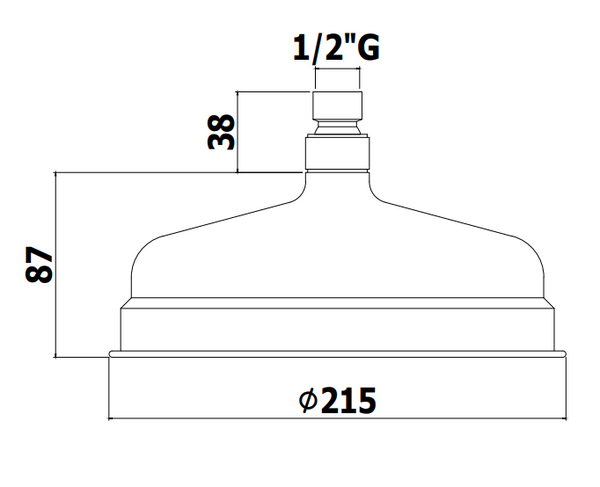 Paffoni Belinda zsof046 soffione classico 21 cm in metallo cromo