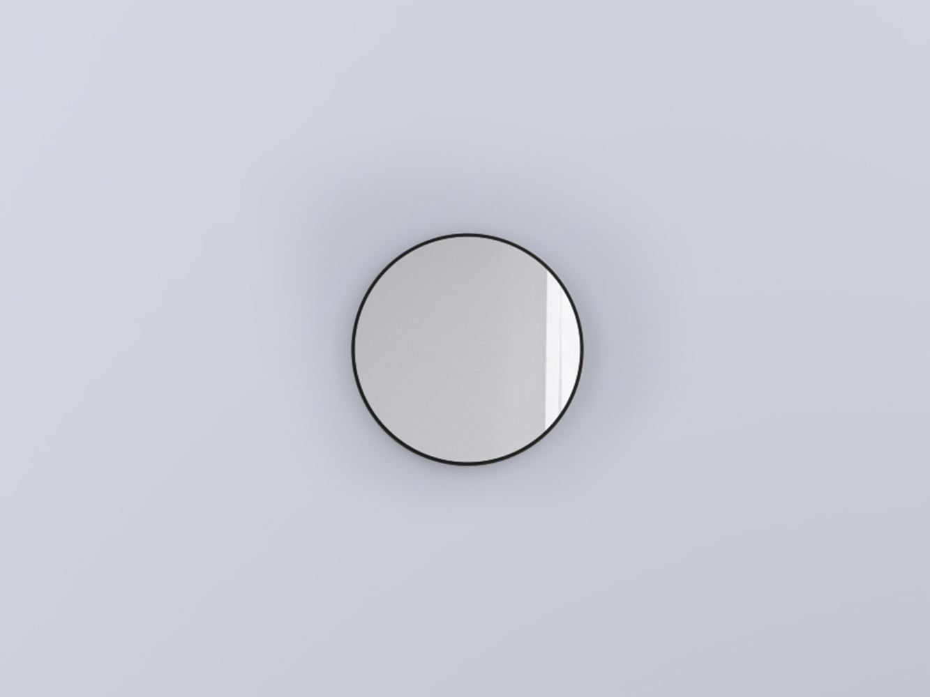 Cielo I Catini Round Specchio 60 cm tondo Con Scocca Laccata In Legno nero matt