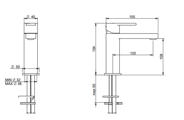 Treemme Xero miscelatore lavabo cromo IT6211CCXEZZ