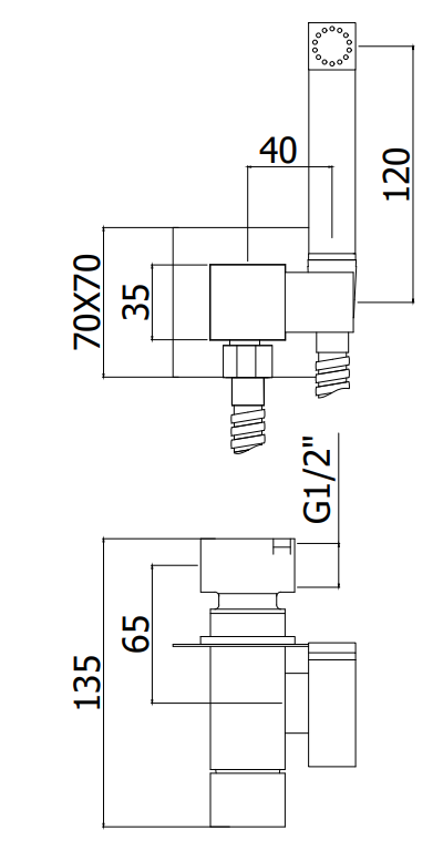 Paffoni Tweet Square Miscelatore Bidet Con Doccetta Cromo Zdup112