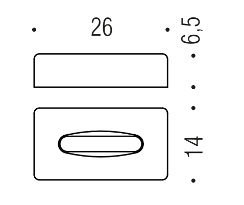 Colombo Contract b9961 Porta kleenex a muro Abs Cromato