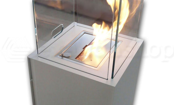 Antonio Lupi Babele131 Focolare A Bietanolo in Acciaio Laccato Bianco