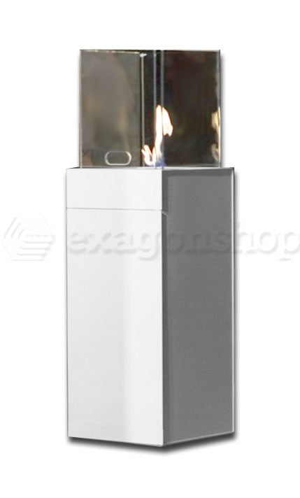 Antonio Lupi Babele131 Focolare A Bietanolo in Acciaio Laccato Bianco