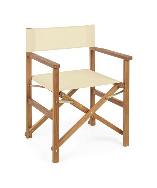Andrea Bizzotto Noemi Sedia regista ecru in legno di acacia 0805986