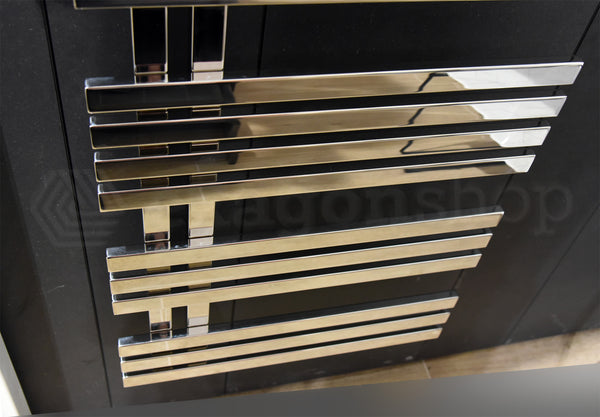 Schema tecnico di installazione di Irsap Blues scaldasalviette 170x50 acqua 460W allacciamento con canna fumaria