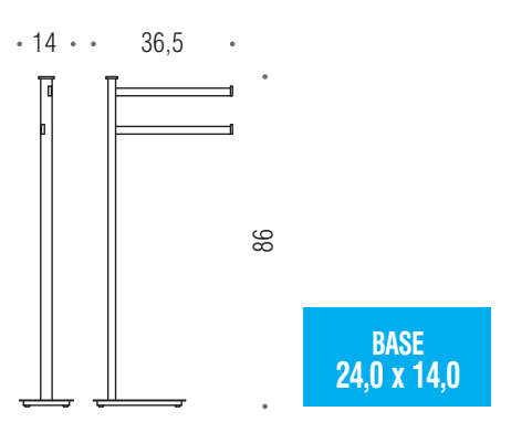 Colombo design Units B9103 Piantana portasciugamani in ottone cromo