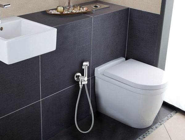 Bossini Paloma Idroscopino wc monogetto con pulsante e Flessibile cromo