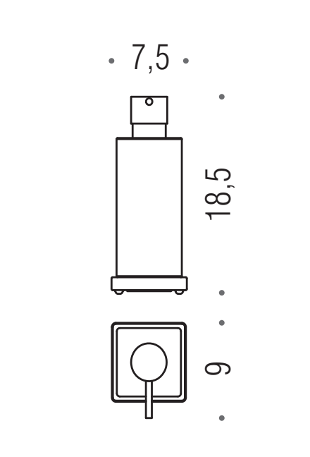 Colombo Look B9317 Dispenser sapone liquido da appoggio in Vetro Acidato Naturale cromo