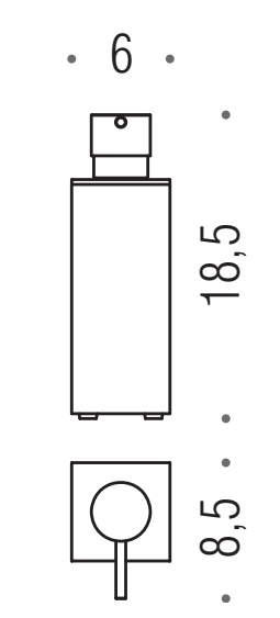 Colombo Look B9320 Dispenser portasapone liquido da Appoggio in Ottone Cromo